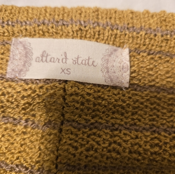 Altar'd State 3/4 Sleeve Brown Purple Stripe Sweater Size XS - Picture 3 of 4